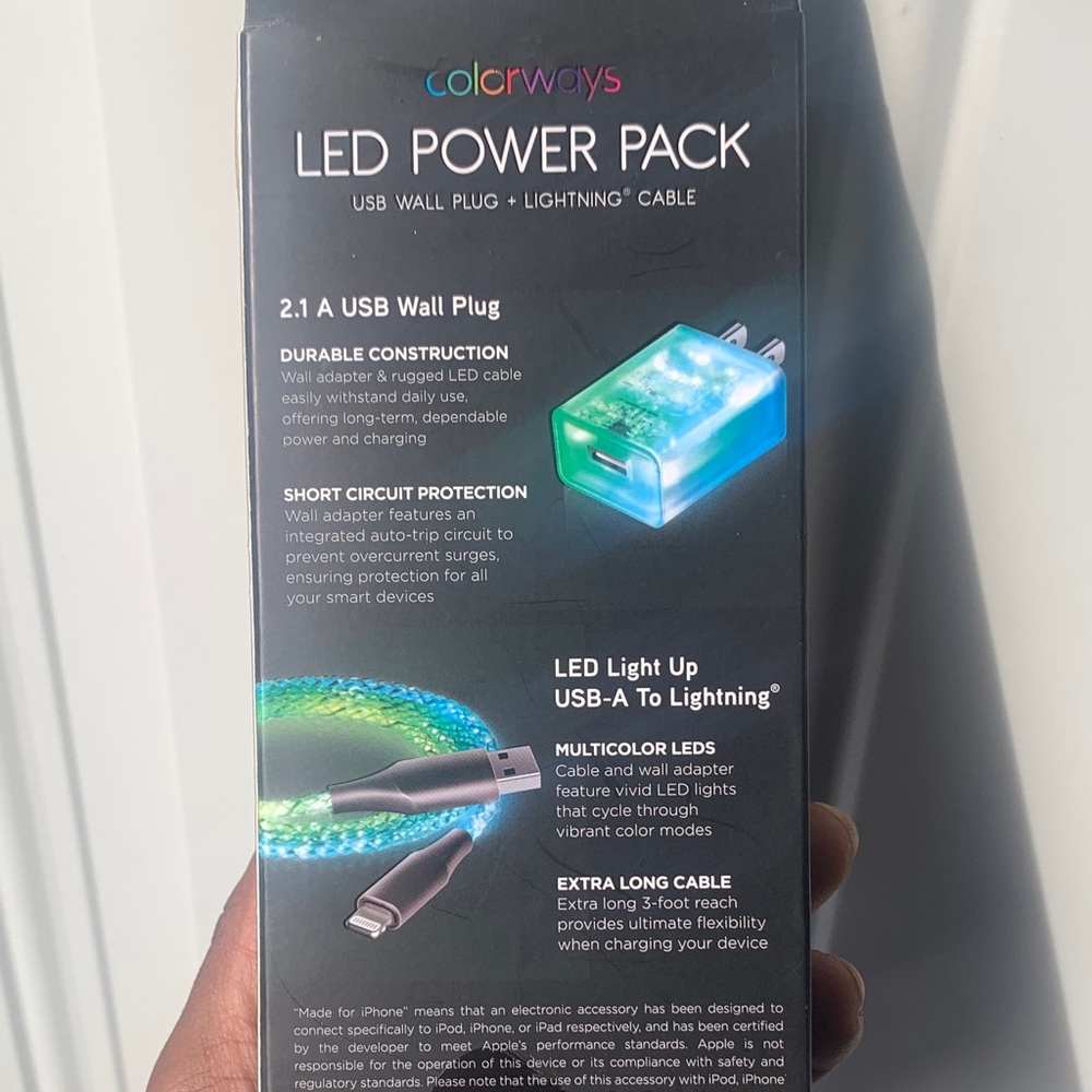Colorways LED Power Pack with USB-A to Lightning Cable - Picture 3 of 3